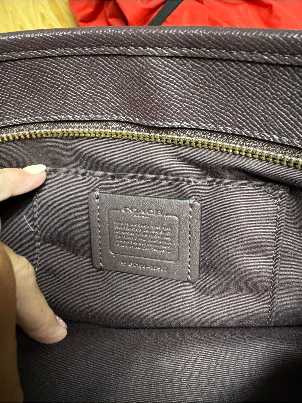 Coach Mini City Burgundy Brown Leather Tote with Gold Hardware - Picture 7 of 7